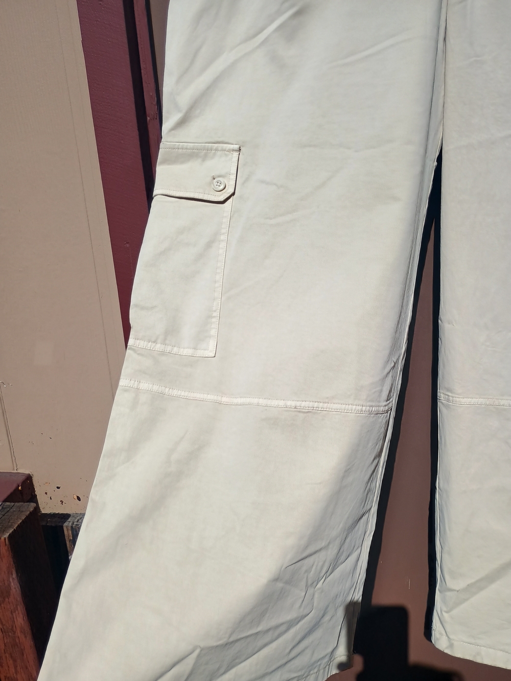 bp Plus Size Cream Wide-Leg Cargo Pants - Picture 8 of 9